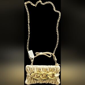 Elegant Cream Chain Shoulder Bag
